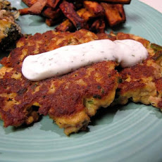 Salmon/Tuna Patties With Dill Sauce