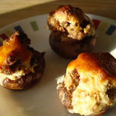 Spicy Sausage Stuffed Monterey Mushrooms