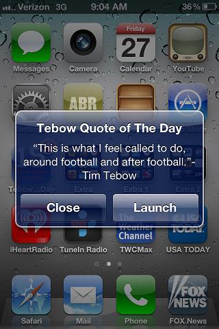 Tim Tebow quote of the day