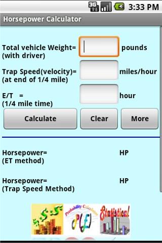 Horsepower Calculator