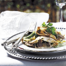 Mushroom Crepes with Poblano Chile Sauce