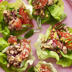 Pork Lettuce Wraps with Grapefruit