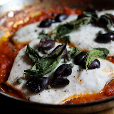 Dinner Tonight: Whitefish Baked with Tomatoes, Olives, and Capers