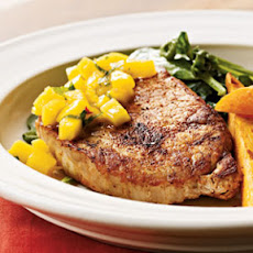 Spiced Chops with Mango-Mint Salsa