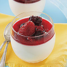 Lemon Panna Cotta with Berry Compote