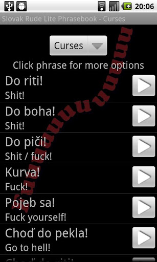 Slovak Rude Phrasebook LITE