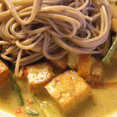 Chilli Fried Tofu With Coconut Noodles