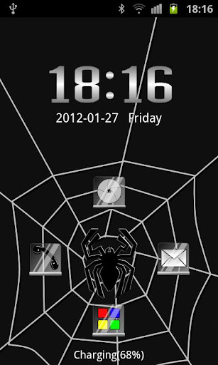 GO Locker Black Spider Theme