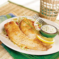 Pan-Fried Tilapia with Tangy Tartar Sauce