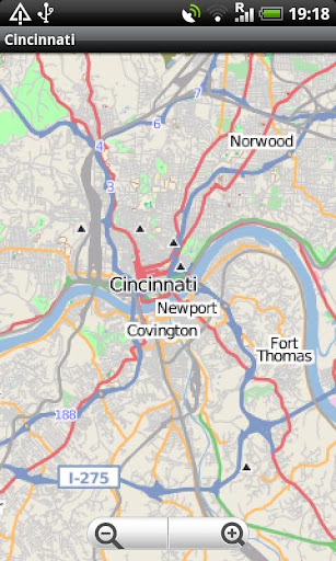 Cincinnati Street Map
