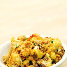Roasted Cauliflower with Hot Cherry Peppers and Bread Crumbs