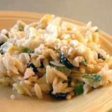 Orzo Salad With Corn and Cucumber-Feta Dressing