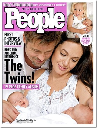Angelina Brad y sus bebes mellizos 1