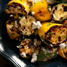Grilled Summer Squash with Feta and Mint Recipe