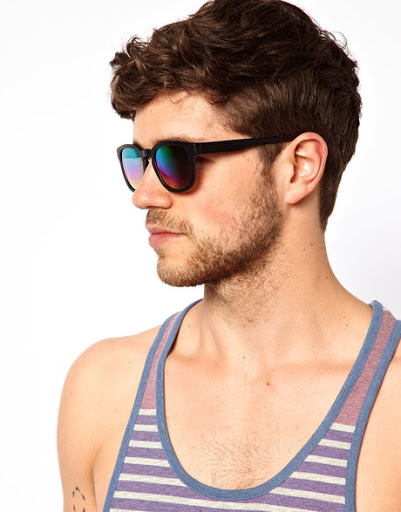 mirrored wayfarer sunglasses