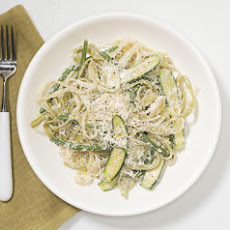 Tagliatelle with Baby Vegetables and Lemon-Parmesan Sauce