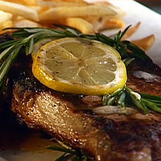 Grilled Rib-Eyes with Rosemary-Shallot Butter