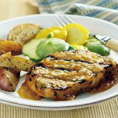 Peachy Mustard Pork Chops