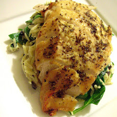 Greek Orzo Pasta Salad With Spinach