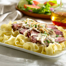Sliced Sirloin With Stroganoff Sauce