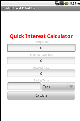 Quick Interest Calculator