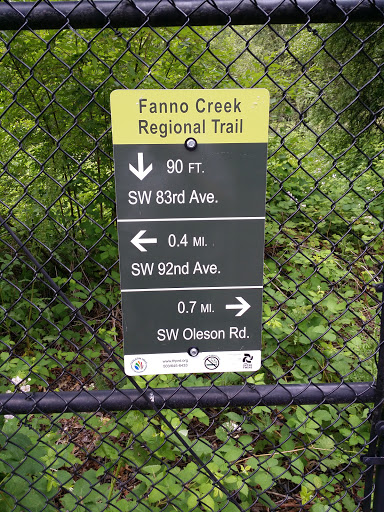 Fanno Creek Regional Trail 83rd Entrance