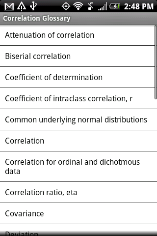 【免費教育App】Correlation Glossary-APP點子