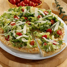 Chopped Caesar Salad on Pizza Crust