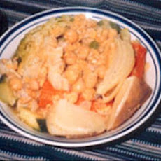 Israeli Simmered Vegetables over Spiced Couscous