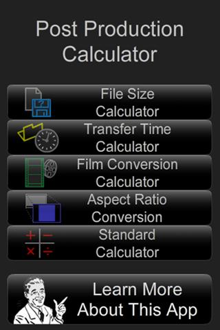 Post Production Calculator