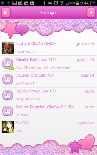 GO SMS - Pastel Candy Sky 2