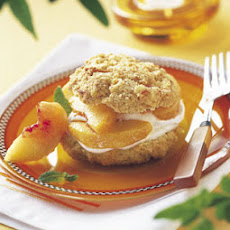 Peaches and Cream Shortcakes with Cornmeal-Orange Biscuits