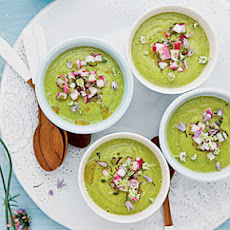 Zucchini-and-Mint Gazpacho with Radish Salsa