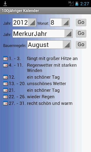 100jähriger Kalender