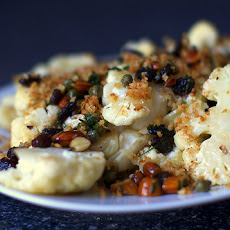 Cauliflower With Almonds, Capers and Raisins