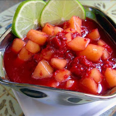 Melon and Raspberry Compote