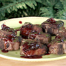 Grilled Lamb Porterhouse with Fig-Cascabel Sauce
