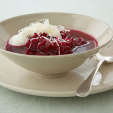 Beet Soup with Horseradish Cream