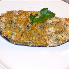 Shrimp Stuffed Eggplant (Aubergine)