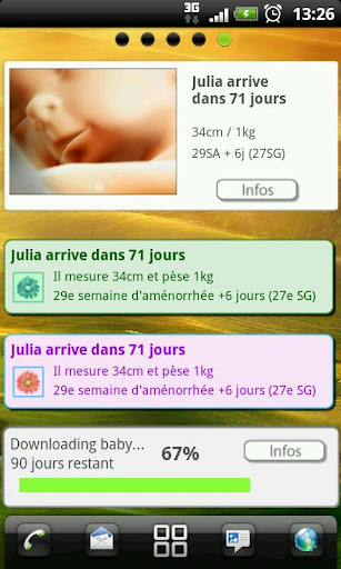 Pregnancy app widget