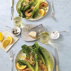 Sour-Orange and Grilled Jumbo-Shrimp Caesar Salad