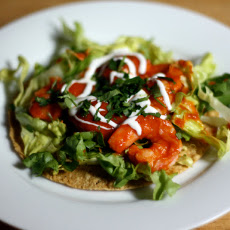 Dinner Tonight: Smothered Shrimp Tostadas