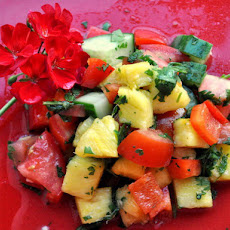 Pineapple Red Pepper and Cucumber Salad