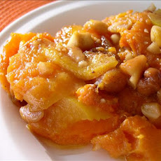 Holiday Sweet Potato, Peach and Cashew Bake/Casserole