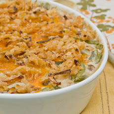 Green Bean Casserole with Mushroom Bechamel & Crispy Onions