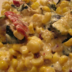 Curried Corn, Zucchini and Bell Pepper Salad