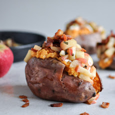 Apple Bacon Stuffed Sweet Potatoes