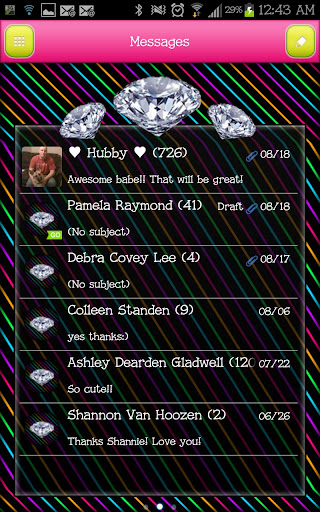 GO SMS - Diamond Rainbow 2