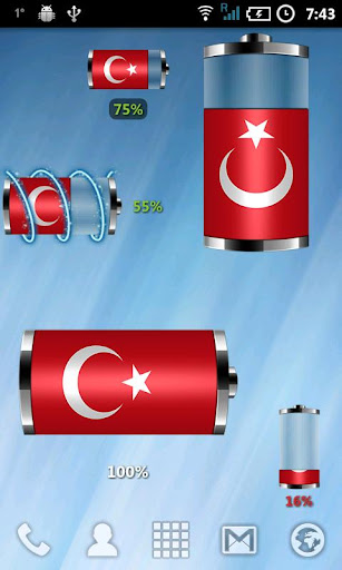 Turkey - Flag Battery Widget