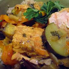 Orange, Olive and Salmon Tagine